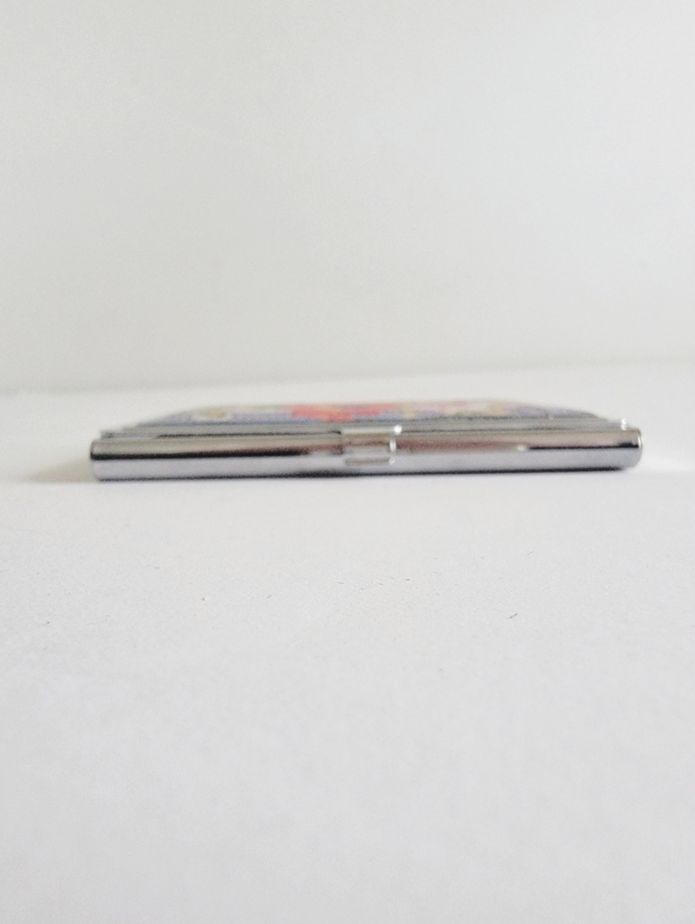 Brighton Blossom Floral Silver Metal Card Case Minimalist Cottagecore Minimalist - Picture 3 of 7